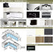 クリナップ システムキッチン ラクエラ 壁付L型 間口1800×2550mm 開き扉収納 標準タイプ 商品仕様・寸法図