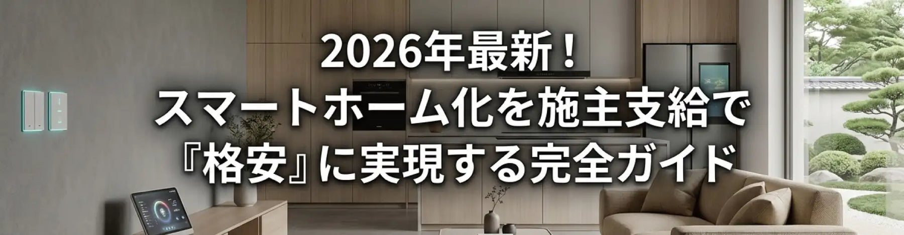 2026年最新！スマートホーム化を施主支給で格安に実現する完全ガイド