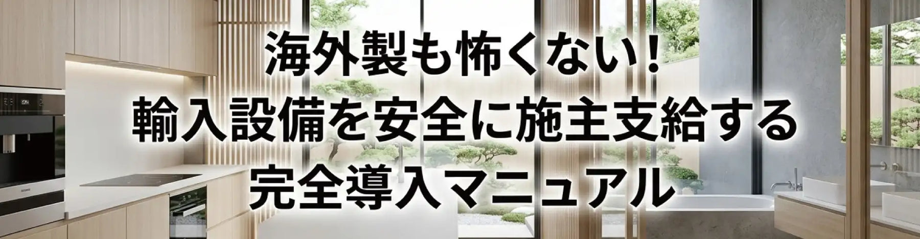 海外製も怖くない！輸入設備を安全に施主支給する完全導入マニュアル
