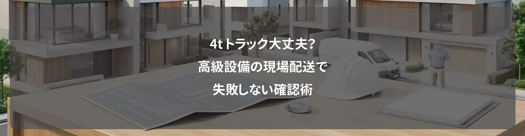4tトラック大丈夫？高級設備の現場配送で失敗しない確認術