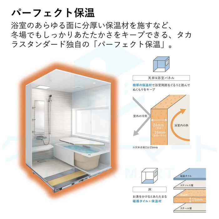 Takara standard システムバスルーム グランスパ GRANSPA：カタログプラン 1620サイズ 戸建て用