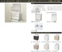 ホーロー洗面化粧台 エリーナ センターボウルプラン 2段スライドタイ 間口900mm スタイリッシュ3面鏡(LED仕様) 商品仕様・寸法図