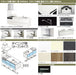 クリナップ システムキッチン ラクエラ フラット対面 壁付型 間口2440mm スライド収納 標準タイプ 商品仕様・寸法図