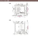 LIXIL 戸建て用システムバスルーム リデア [Lidea] Mタイプ 1620 標準仕様 寸法図