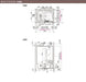 LIXIL 戸建て用システムバスルーム リデア [Lidea] Mタイプ S1216 標準仕様 寸法図