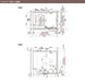 LIXIL 戸建て用システムバスルーム リデア [Lidea] Cタイプ 1624 標準仕様 寸法図